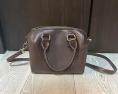 moment+ フェイクレザー ミニボストンショルダーバッグ