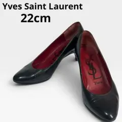 YSL パンプス 35 黒 ブラック ポインテッドトゥ フォーマル