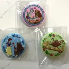 ディズニー　刺繍缶バッジ　３個セット