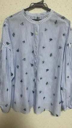 ニコアンド　フラワー刺繍2WAYブラウス 春ブラウス