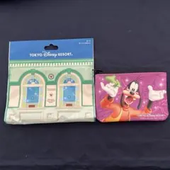 東京ディズニーリゾート　チケット柄ポーチ　グーフィー