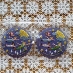 ディズニー 刺繍缶バッジ ビスケット 食玩 ピーターパン
