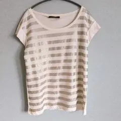 MaxMara weekend スパンコールストライプTシャツ　未使用級！のサムネイル