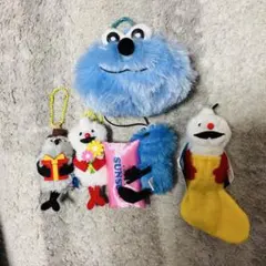 パペットスンスン　カラビナ付きぬいぐるみファスナーマスコット　その他小物セット