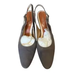 【極美品】トラサルディ TRUSSARDI バックストラップ パンプス グレー