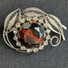 北海道 ブローチ 紅十勝石？ ヴィンテージ アンティーク 昭和レトロ