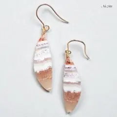 No.918【再販】カーネリアンドゥルージー×トパーズのピアス イヤリング