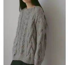定価4万✨美品✨カーサフライン　アルパカウールニットプルオーバー　ケーブル編みのサムネイル