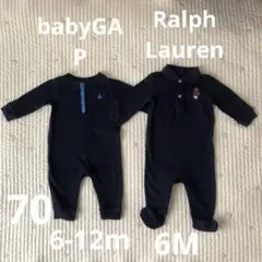 ラルフローレン　襟付き長袖ロンパース　6M 70 baby GAP 6-12m