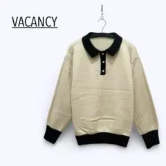 ＃ VACANCY ヴァカンシー ポロシャツ バイカラー 長袖ニット 秋冬