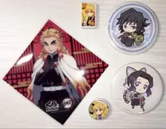 鬼滅の刃 煉獄杏寿郎 冨岡義勇 胡蝶しのぶ 我妻善逸 くら寿司 缶バッチ