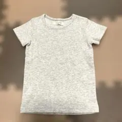 キッズ リブTシャツ グレー 110cm☆美品☆のサムネイル
