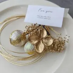 成人式 髪飾り ドライフラワー ヘアアクセ 卒業式 和装 水引 和玉