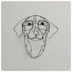 犬の絵「ゴールデンレトリバー 」油彩画 フレーム付き（面版なし