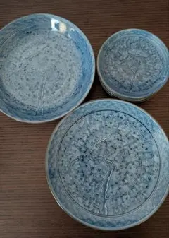 値引き中！ 備前 哲三郎窯 陶器皿 7枚セットのサムネイル