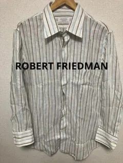 ROBERT FRIEDMAN シャツ 長袖 リネン 麻 ストライプ イタリア製 - メルカリ