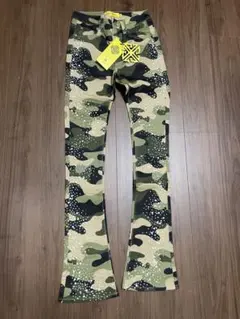 迷彩柄 デニムパンツ 【新品未使用】 lilful ジーンズ デニム デニムパンツ 迷彩柄 カーブワイドデニム