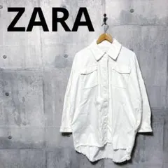 ZARA ザラ レディース オーバーサイズ ホワイトデニムジャケット S