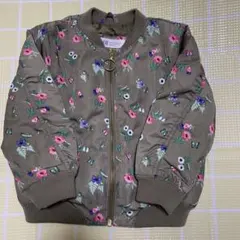 H&M 花柄ジャケット☆カーキ★100㎝