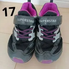 SUPERSTAR キッズスニーカー ブラック/パープル