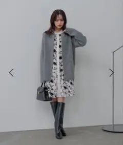 極美品 カオン シュタイフ テディベア ファー ノーカラーコート 1 