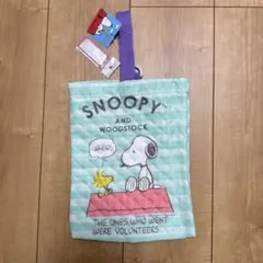 上履き入れ　スヌーピー シューズバッグ キルティング