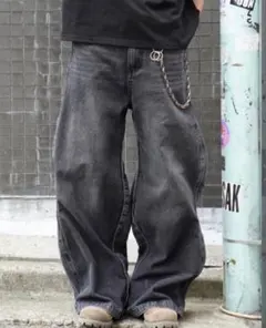 Chikashitsu +side wave design denimpants