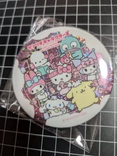 サンリオ　キラキラ BIG 缶バッジ　ホログラム　集合　キティ　マイメロ　プリン