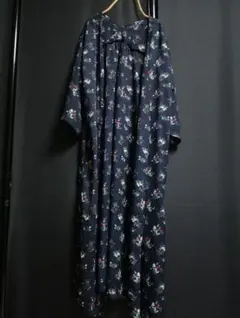 w closet 花柄ネイビー七分袖 ロングカーディガンのサムネイル