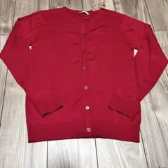 値下げ【新品未使用】カーディガン　長袖　赤色　Mサイズ