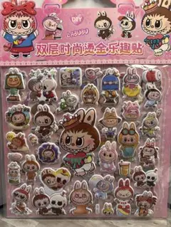 labubu ぷくぷく立体シール 3Dシールかわいい