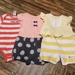 baiyaロンパースまとめ売り60709ヶ月カーターズブリーズストライプ水玉