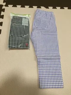 未使用UNIQLO チェック柄レギンス 7部丈120サイズ 2点セット