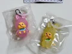モンチッチ　めじるしアクセサリー２　チムたん　ピンク　イエロー　セット　ガチャ