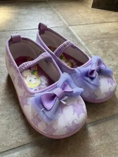 ラプンツェル リボン付き紫色シューズ 17cm