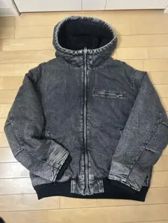 ダークグレー フード付き ジャケット