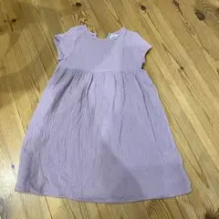 キッズ ノースリーブ ワンピース パープル