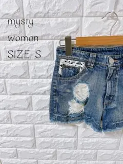 ミスティウーマン mysty woman ダメージ加工 デニムショートパンツ