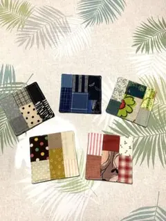 ハンドメイド パッチワークコースター 5枚セット