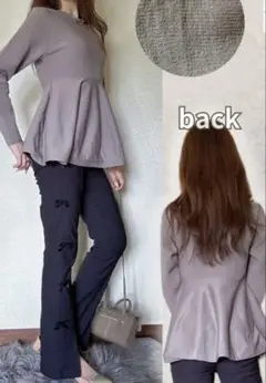 新品未使用　yurika　ペプラムプルオーバー