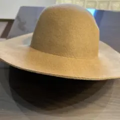 グレー ウール・フェルト広つばハット