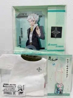 BLEACH日番谷冬獅郎グッズ アクセサリー・ストラップ・ミニTシャツ3点セット