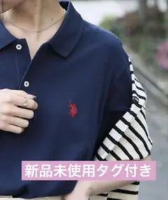 ポロシャツpony embroidery POLO shirts ネイビー Mのサムネイル