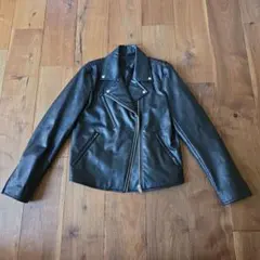 Mサイズ　ブラック ダブルライダースジャケット