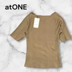 2WAY リブ ボートネック カットソー トップス Tシャツ きれいめ Vネック