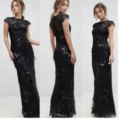 週末値下げ⭐︎美品⭐︎Chi Chi London⭐︎シックな大人ブラックドレス