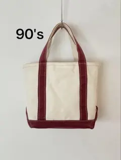 【希少色】廃番 90's ボルドー エルエルビーン ボートアンドトート スモールのサムネイル