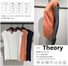 Theory レーヨンプリーツニット　ホワイト(洗えるニット)