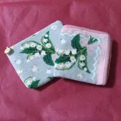 新品未使用 FEILER すずらん花束 マルチケース ハンカチ 2点セット