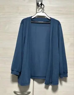 DRESKIP✴︎カーディガン　羽織　7部袖　青　L ✴︎春夏のサムネイル